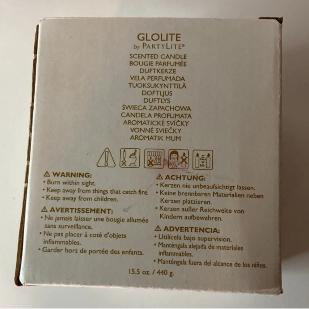 Partylite Glolite Juicy Clementine 2 Wick Candle Jar G26360 New In box